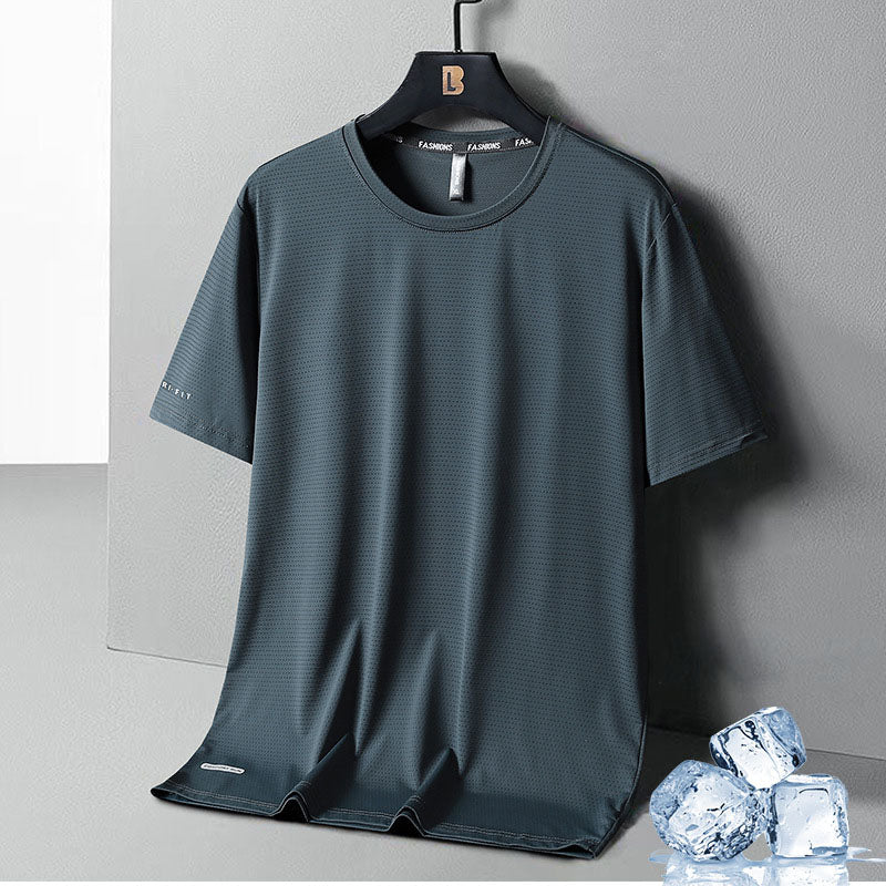 Ice Silk Round Neck T-Shirt