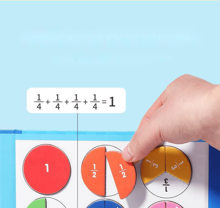 Montessori Magnetic Book Fraction Puzzle For Children