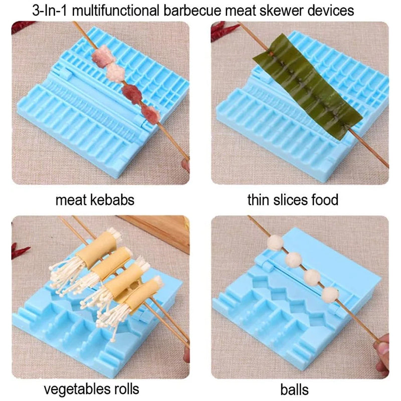 Multifonction BBQ Barbecue Meat Skewer Device Machine