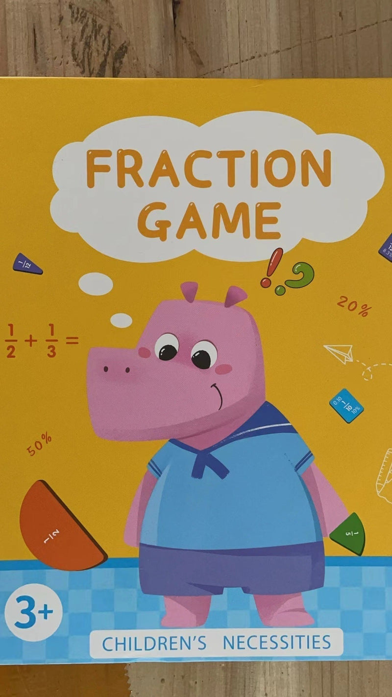 Montessori Magnetic Book Fraction Puzzle Designed for Kids