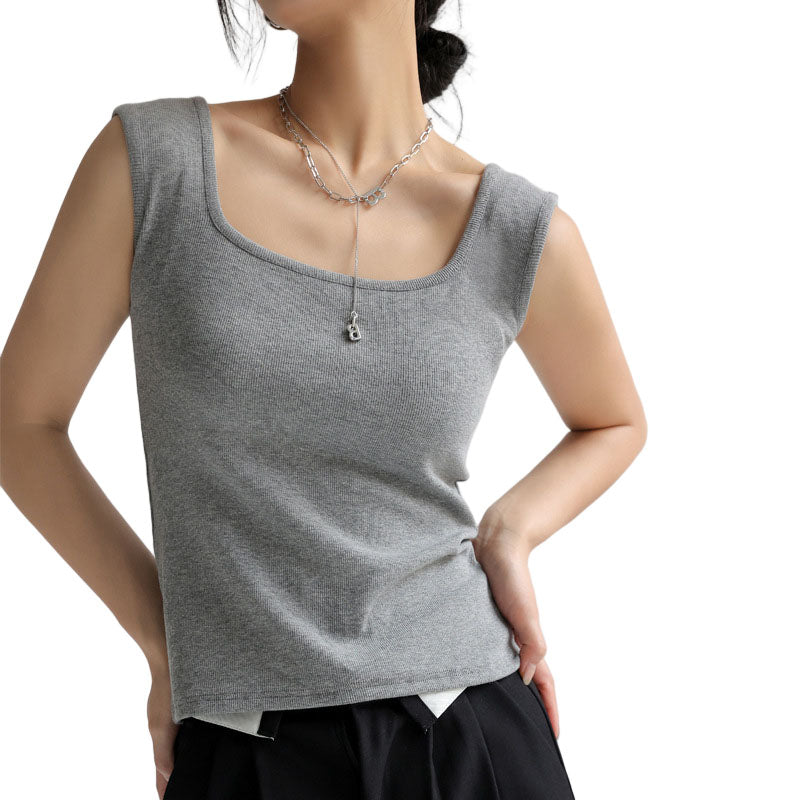 Square Collar Vest