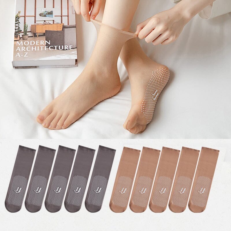 Invisible, Slip-resistant Crystal Silk Socks