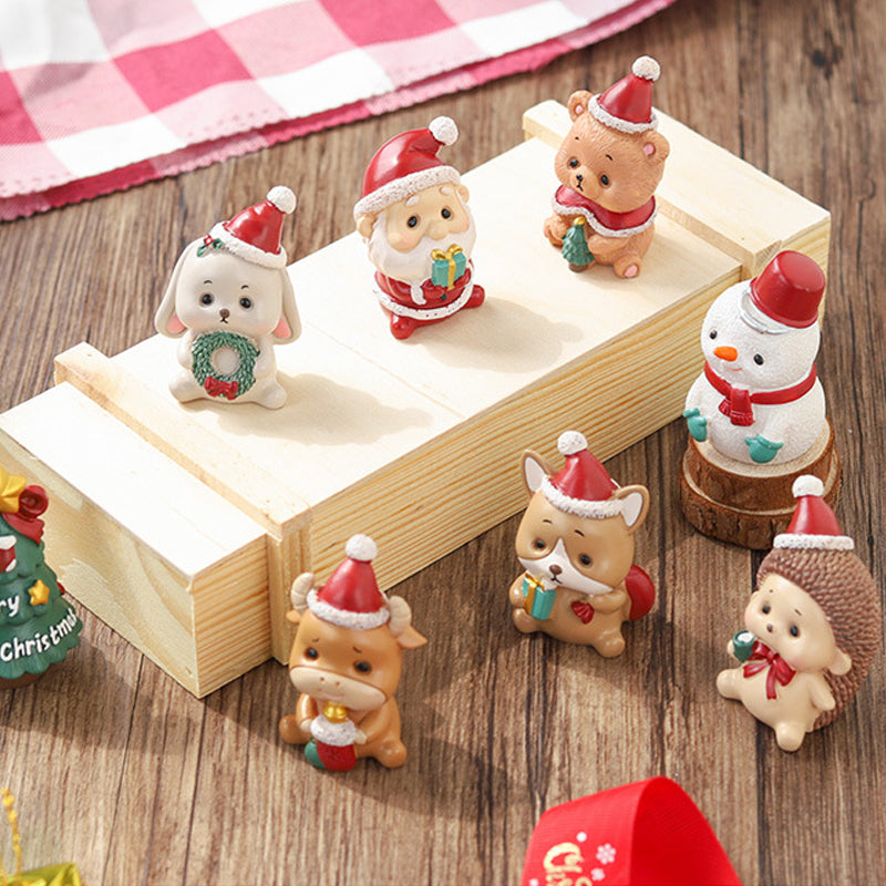 Handmade Animal Santa Ornaments