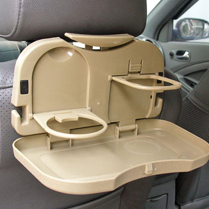 Foldable Car Seat Back Dining Tray Drink Holder