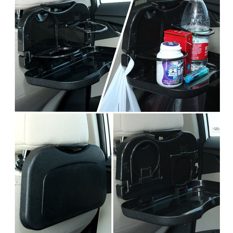 Foldable Car Seat Back Dining Tray Drink Holder