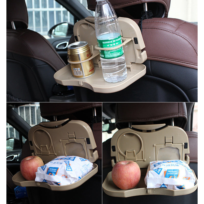 Foldable Car Seat Back Dining Tray Drink Holder