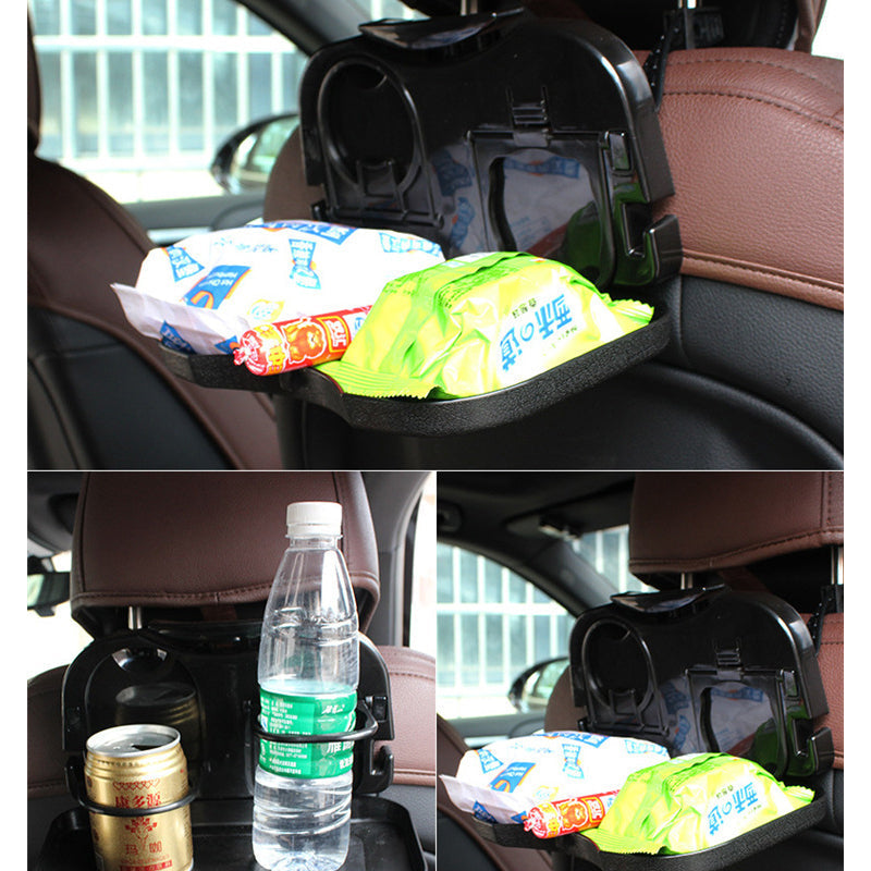 Foldable Car Seat Back Dining Tray Drink Holder