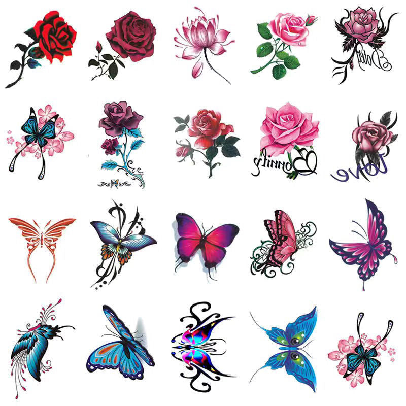 Trendy 3D Tattoo Stickers 50 PCS