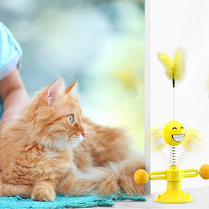 Spring Human Turn Cat Toy