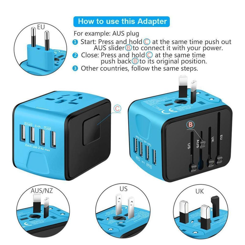 All-in-one Universal Travel Power Adapter