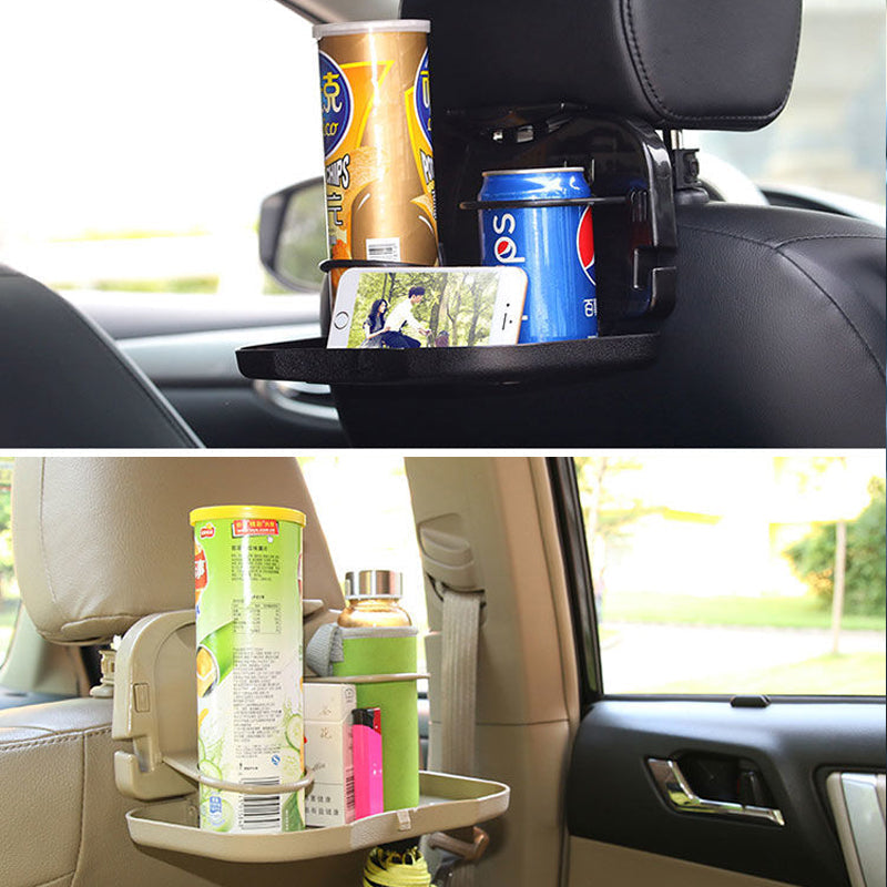 Foldable Car Seat Back Dining Tray Drink Holder