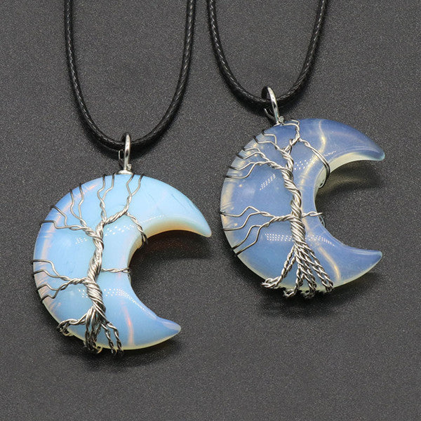 Tree Of Life Crescent Necklace