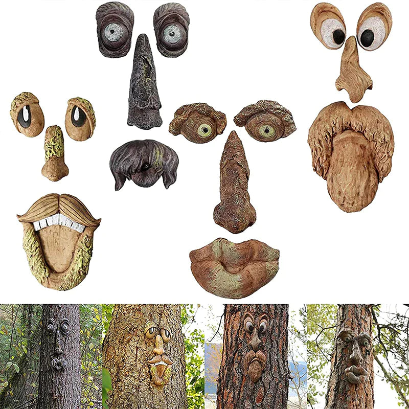 Outdoor Tree Face Decoration
