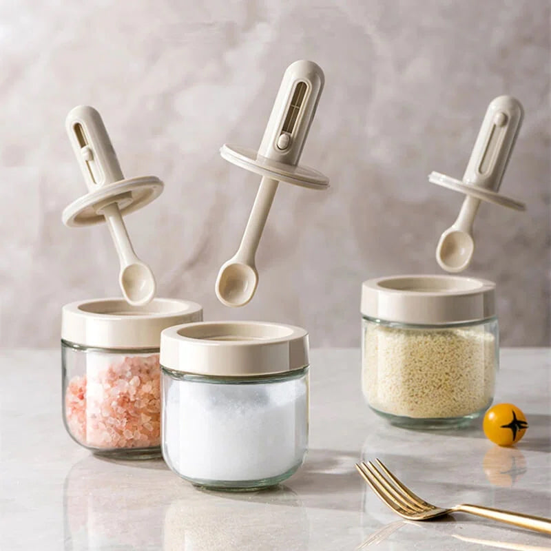 Retractable Spoon Seasoning Bottle