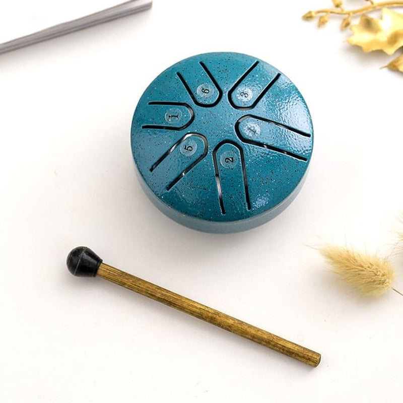 Buddha Stones Mini Steel Tongue Drum Kit (3 Inch)