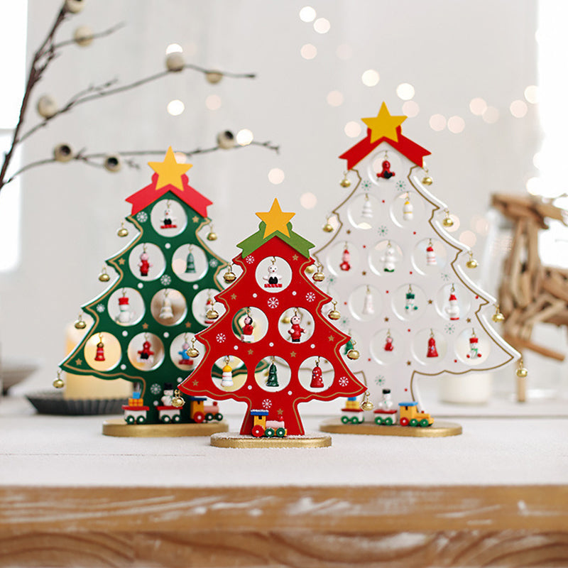 DIY Wooden Mini Christmas Tree Set