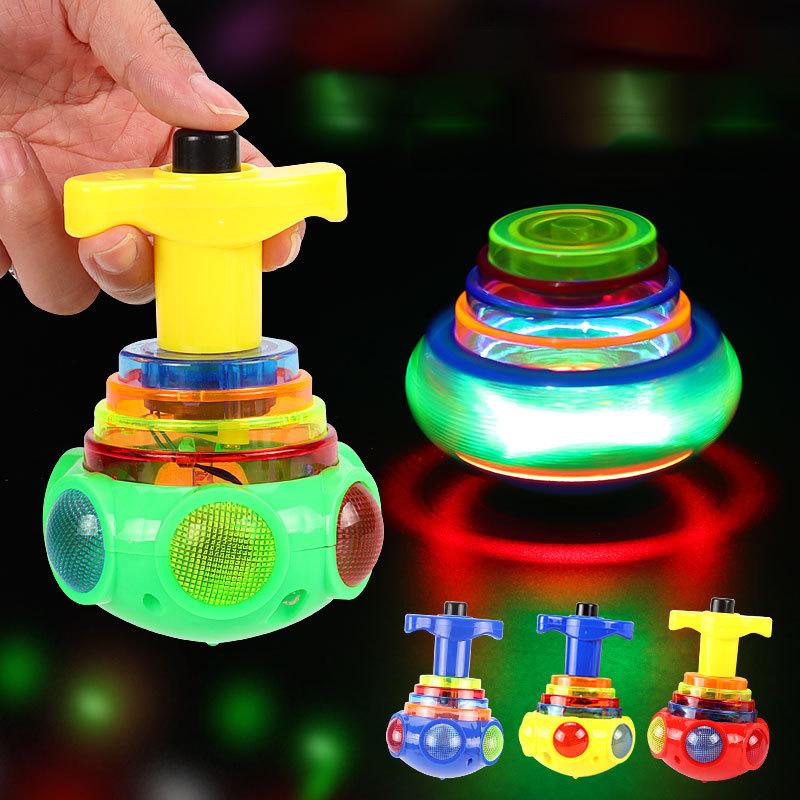 Music Flashing Spinners Toy with Launcher🎁Best Christmas Gift for Kids