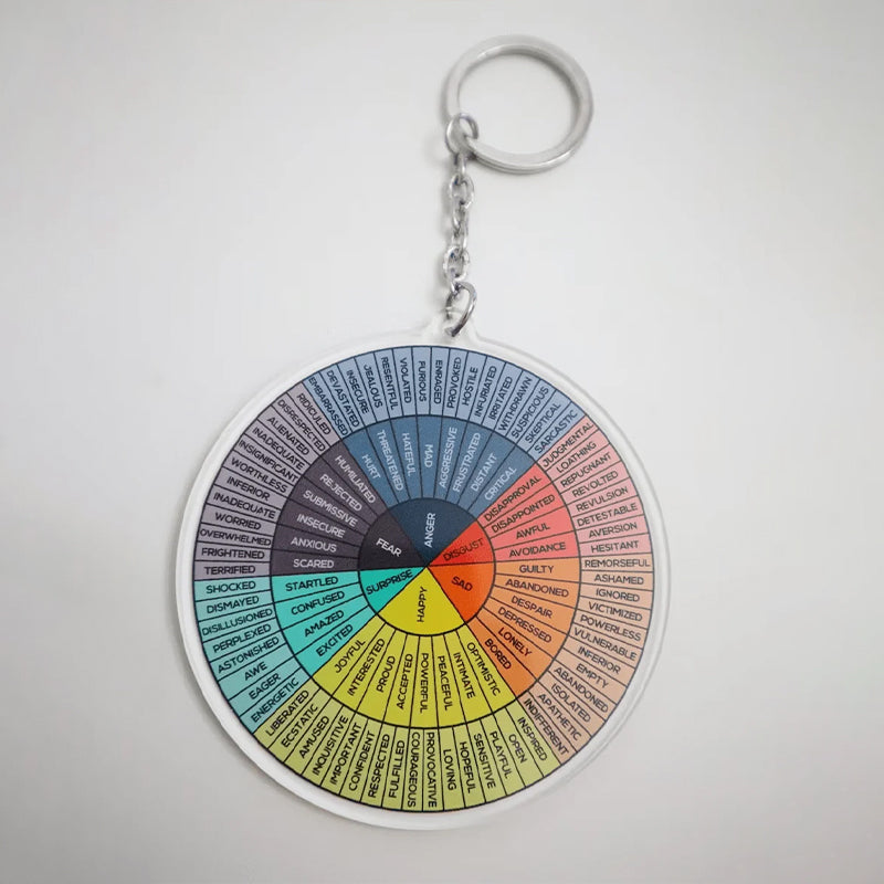 Feelings Wheel Double Sided Keychain