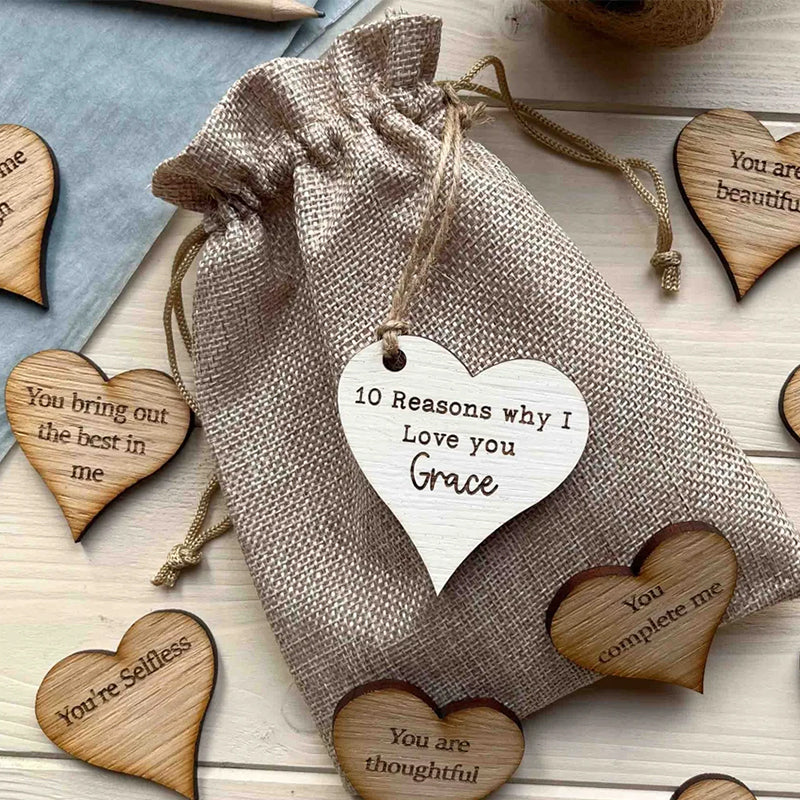 10 Reasons Why You Are My Bestie Jute Bag With Hearts