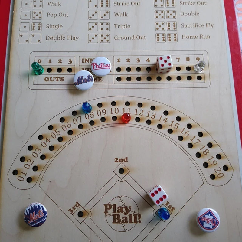 Baseball Dice Board Game