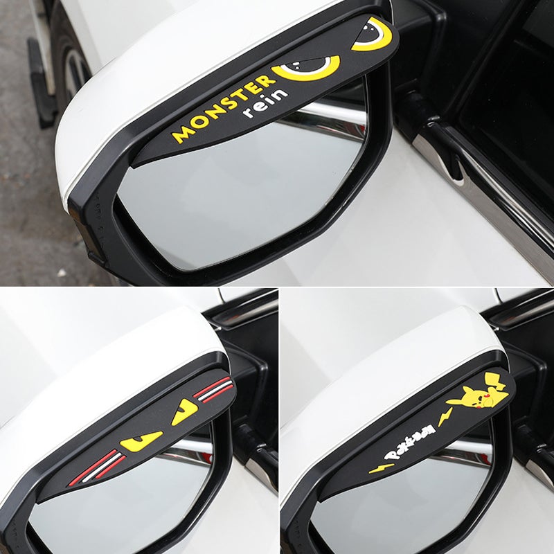 Rain Visor Guards Rubber Side Mirror Rain Eyebrow