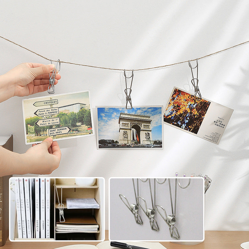 Stainless Steel Clothes Pins Hook Clip（10PCS）