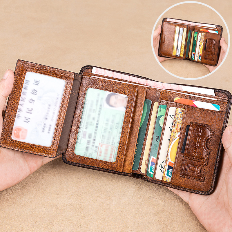 RFID Tri-Fold Retro Wallet