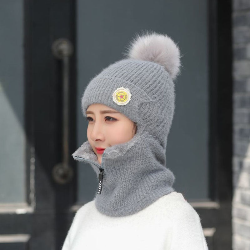 Women Cute Winter Hat Scarf Set