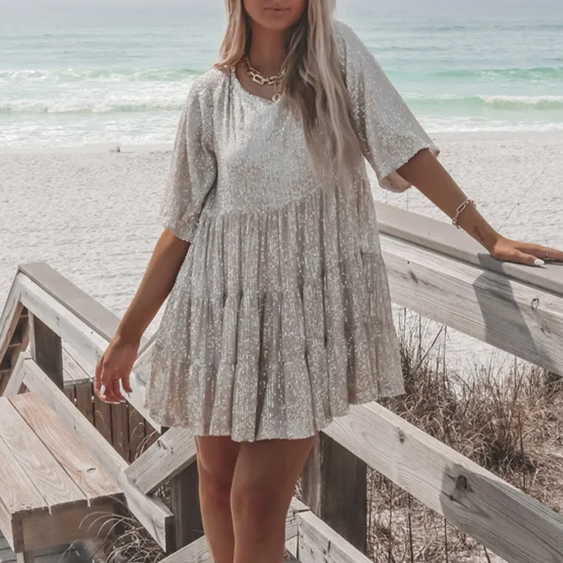 Sequin Baby Doll Dress