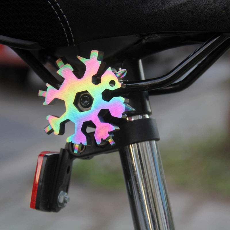 18-in-1 stainless steel snowflakes multi-tool&keychain