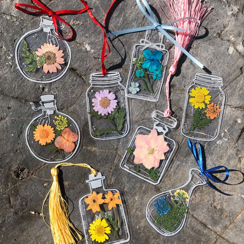 🌸Dried Flower Bookmarks Set