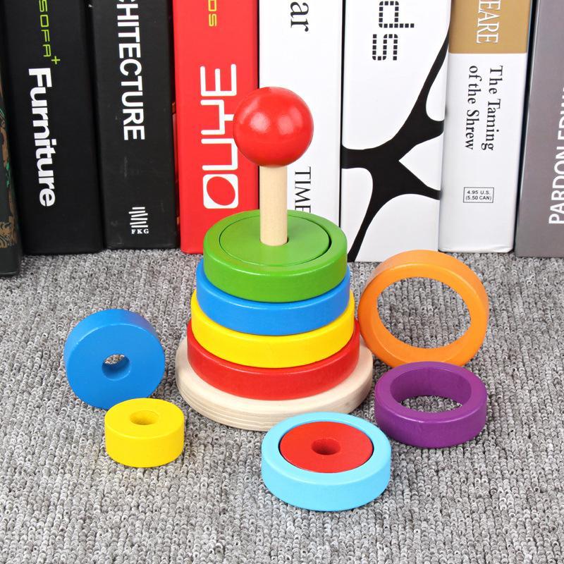 Educational Tower of Matching Building Blocks Toy