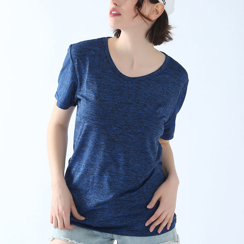 Femme Round Neck Loose Casual Tops