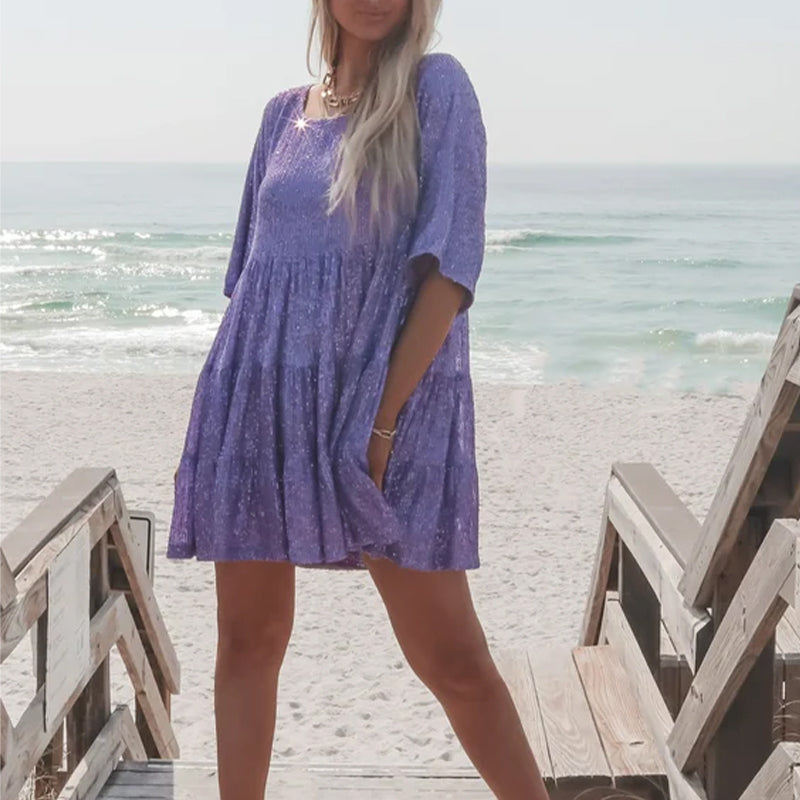 Sequin Baby Doll Dress