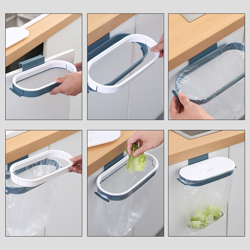 Portable Plastic Garbage Hanging Bag Holder