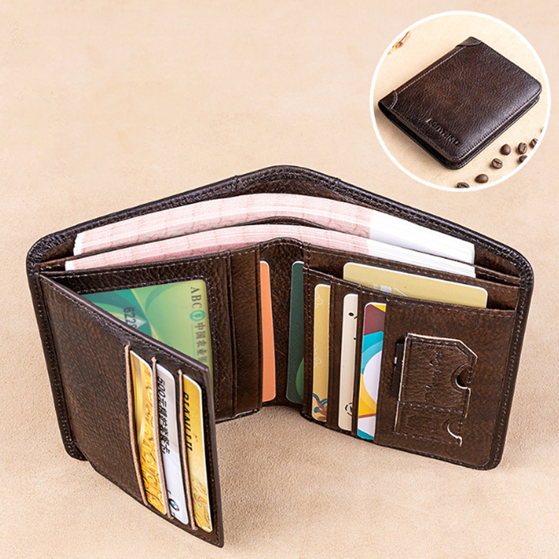 RFID Tri-Fold Retro Wallet