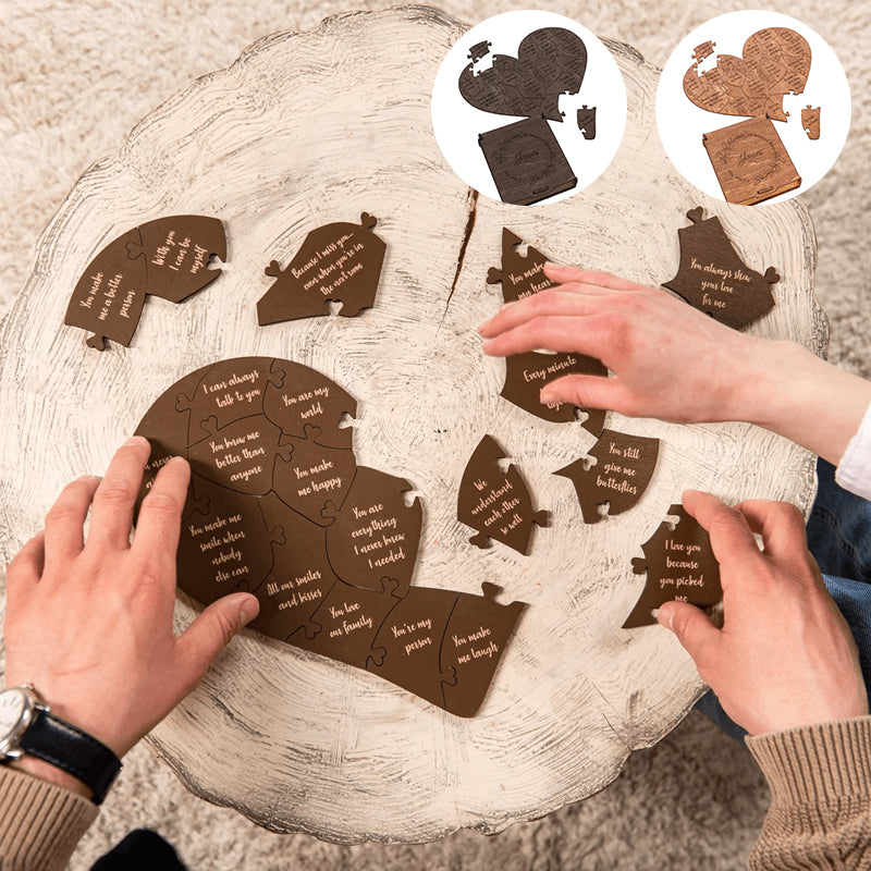 Reasons I Love You Heart Shaped Puzzle Gifts for Your Loved Ones