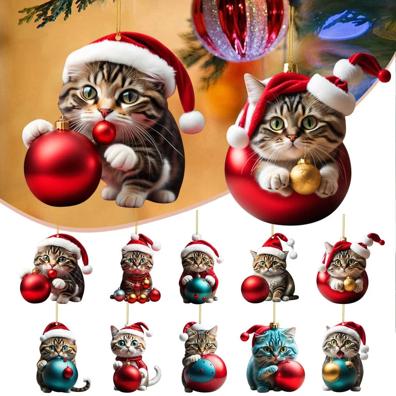 Cute Cat Christmas Decoration