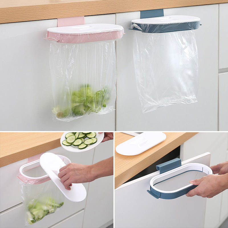 Portable Plastic Garbage Hanging Bag Holder