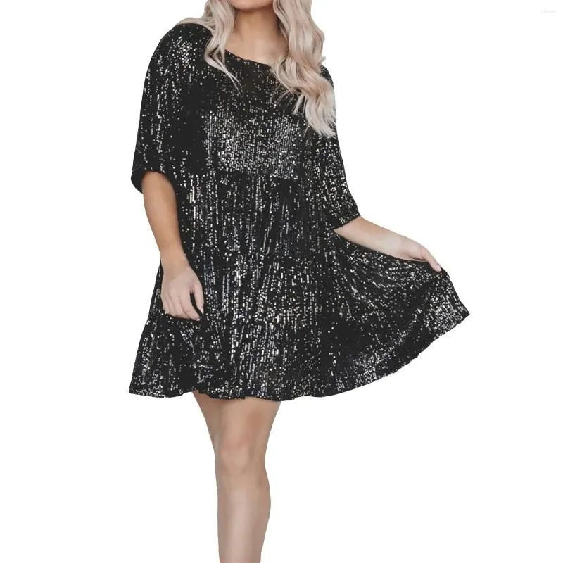 Sequin Baby Doll Dress