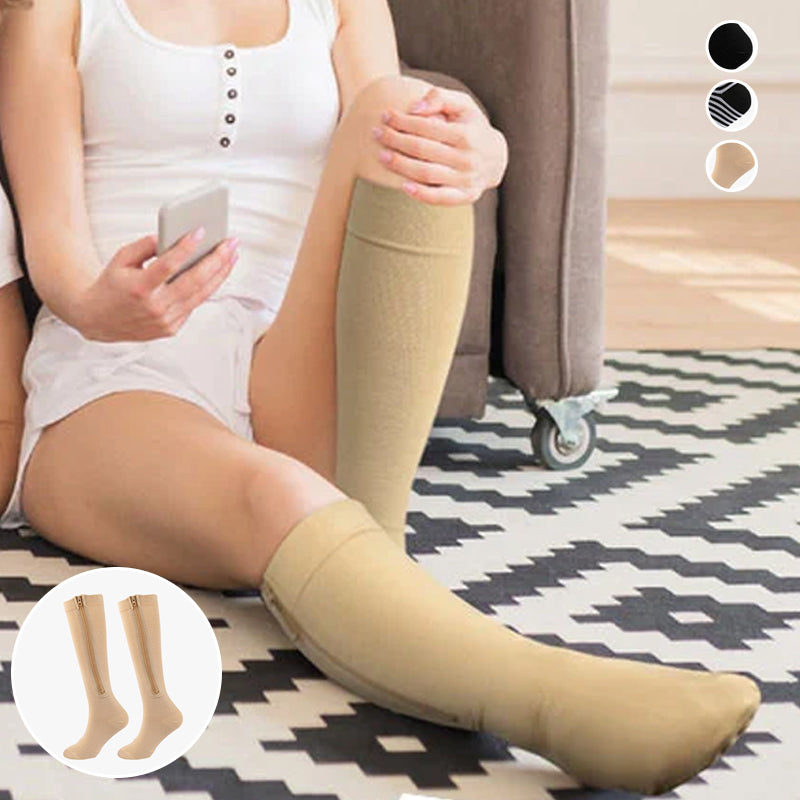 Compression Zipper Elastic Socks