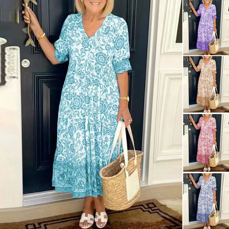 V-neck Summer Bohemian Dress