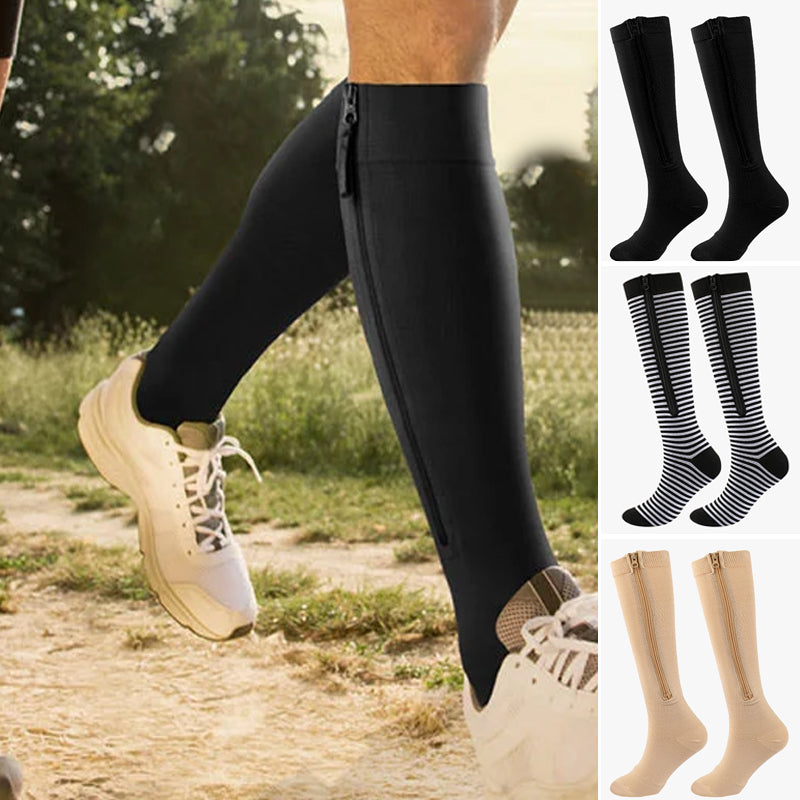 Compression Zipper Elastic Socks